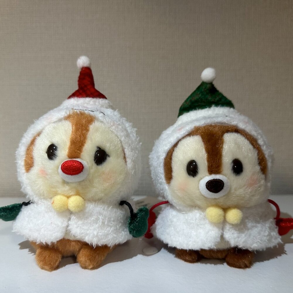 LIMITED EDITION 2025 Japan Tokyo Disney Set of 2 Urupocha Christmas Plush Toys🎄